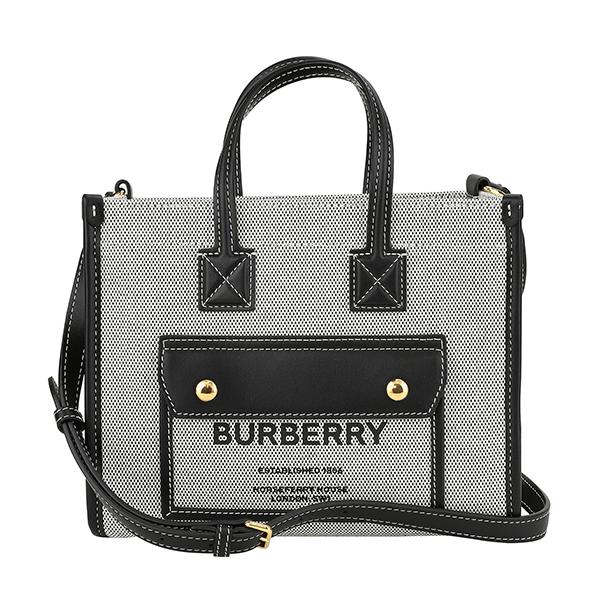 並行輸入 バーバリー トートバッグ BURBERRY ロゴプリント 8044142 A1189レディース ブラック 黒 | BURBERRY