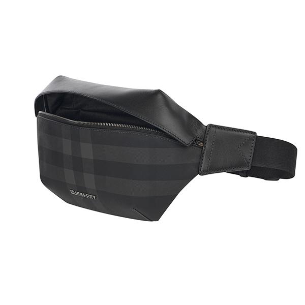 並行輸入 バーバリー ウエストバッグ ボディバッグ BURBERRY ロンドンチェック＆レザー 8052874 A1208メンズ チャコールグレー | BURBERRY | 03