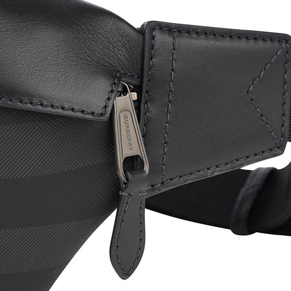 並行輸入 バーバリー ウエストバッグ ボディバッグ BURBERRY ロンドンチェック＆レザー 8052874 A1208メンズ チャコールグレー | BURBERRY | 08