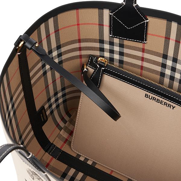 BURBERRY バーバリー トートバッグ ラベルプリント 8063120 BURBERRY バーバリー トートバッグ ラベルプリント 8063120