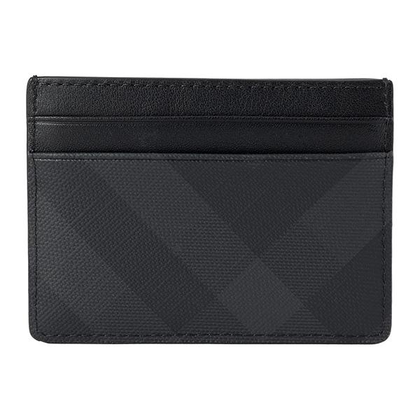 並行輸入 バーバリー カードケース BURBERRY ロンドンチェック＆レザー 8014485 A5656メンズ ダークグレー | BURBERRY | 01
