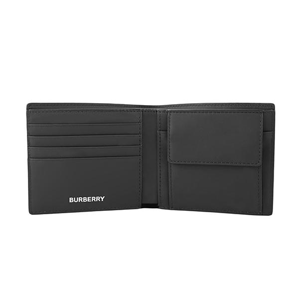 BURBERRY 二つ折り財布 グレー　新品 バーバリー レディース 財布 BURBERRY ブランド 二つ折り財布