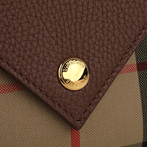 並行輸入 バーバリー  2つ折り財布 ヴィンテージチェック＆レザー 8026116 A1363 ブラウン 茶 爆買 | BURBERRY | 06