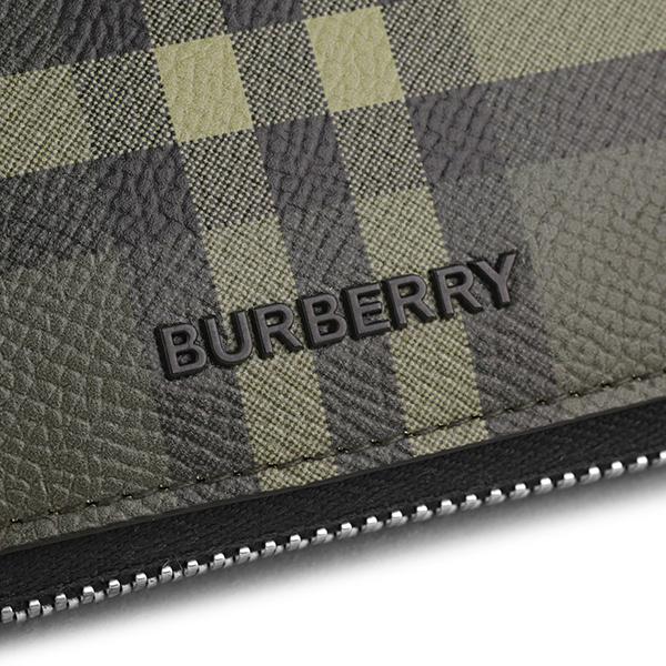 並行輸入 バーバリー  2つ折り財布 チェックプリント レザー 8042491 A1372 グリーン系 緑 爆買 | BURBERRY | 07