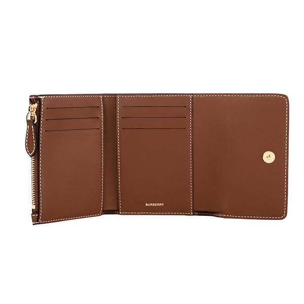 並行輸入 バーバリー 3つ折り財布 BURBERRY ヴィンテージチェック＆レザー 8049258 A1363ユニセックス ブラウン 茶 ベージュ | BURBERRY | 03
