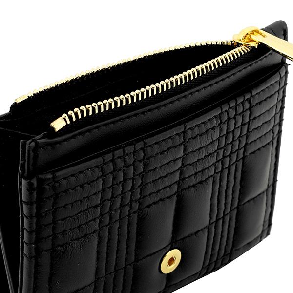 並行輸入 バーバリー 3つ折り財布 BURBERRY ミニキルティッド ラムスキン 8049280 A1189レディース ブラック 黒 | BURBERRY | 05