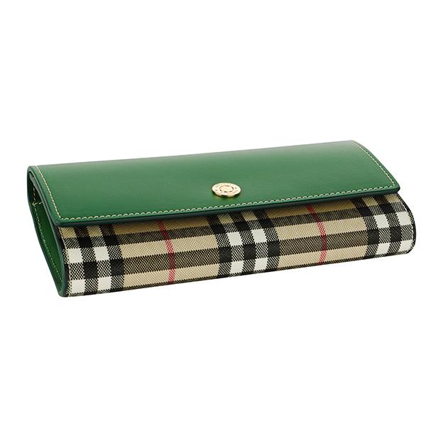 BURBERRY バーバリー 長財布 ヴィンテージチェック&レザー BURBERRY バーバリー 長財布 ヴィンテージチェック&レザー