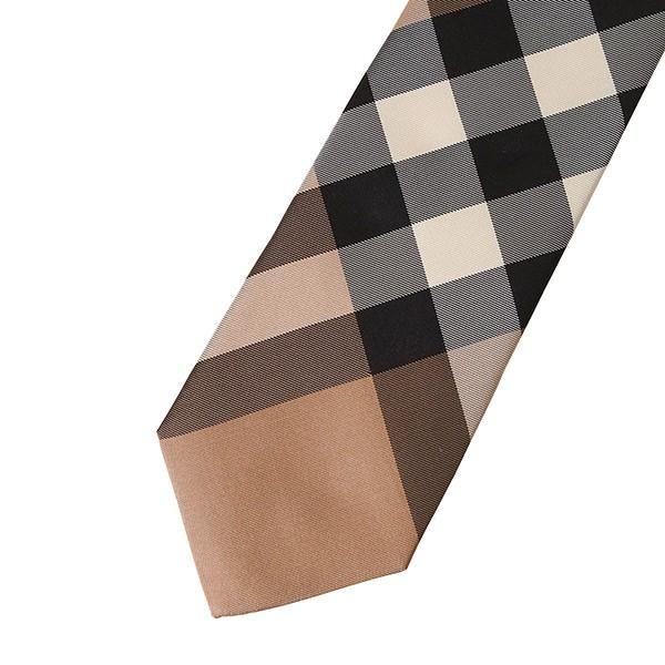 並行輸入 バーバリー ネクタイ チェック シルクタイ 8005020 A1420 キャメル 爆買 | BURBERRY | 01