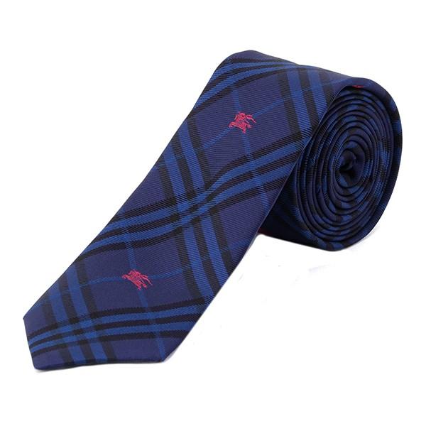並行輸入 バーバリー ネクタイ エクエストリアンナイト チェック 8005076 A3467 ネイビー系 爆買 | BURBERRY