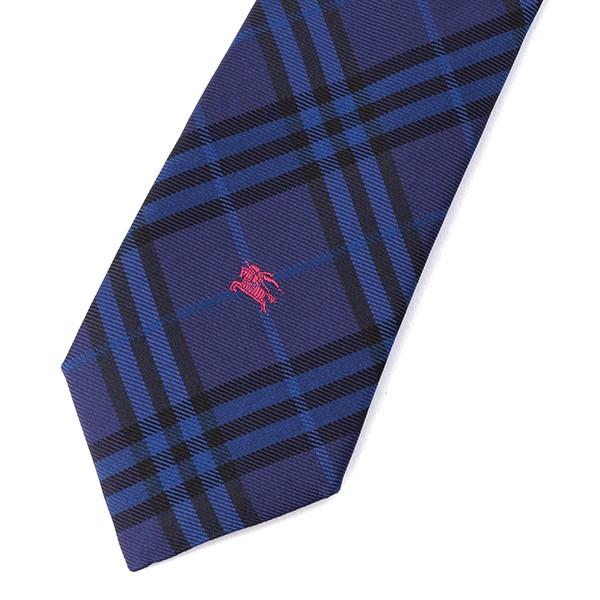 並行輸入 バーバリー ネクタイ エクエストリアンナイト チェック 8005076 A3467 ネイビー系 爆買 | BURBERRY | 01