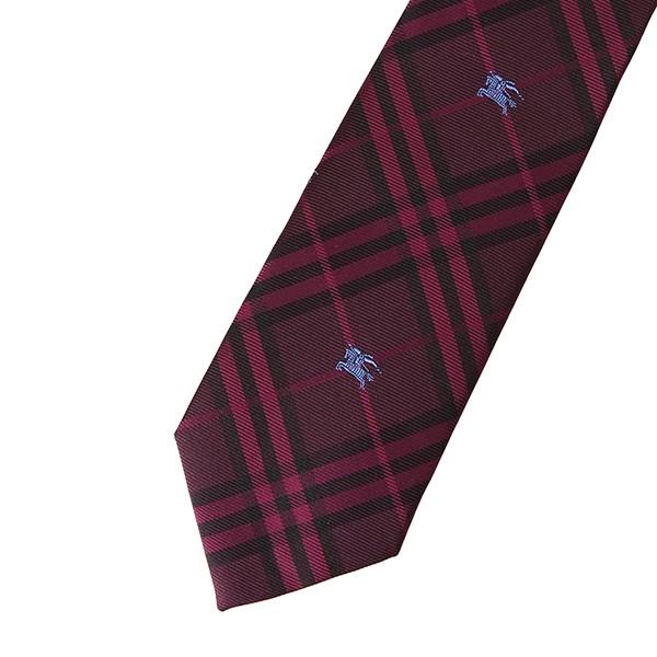 並行輸入 バーバリー ネクタイ エクエストリアンナイト チェック シルクタイ 8005077 A1271 レッド 赤 爆買 | BURBERRY | 01
