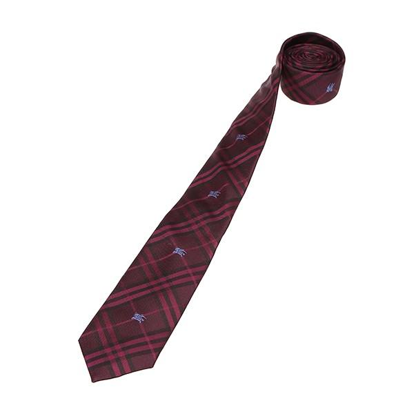 並行輸入 バーバリー ネクタイ エクエストリアンナイト チェック シルクタイ 8005077 A1271 レッド 赤 爆買 | BURBERRY | 02