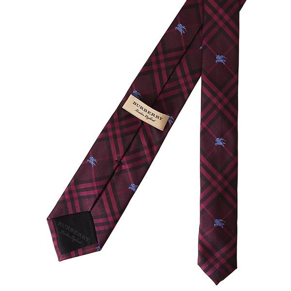並行輸入 バーバリー ネクタイ エクエストリアンナイト チェック シルクタイ 8005077 A1271 レッド 赤 爆買 | BURBERRY | 03
