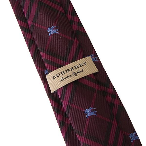 並行輸入 バーバリー ネクタイ エクエストリアンナイト チェック シルクタイ 8005077 A1271 レッド 赤 爆買 | BURBERRY | 04