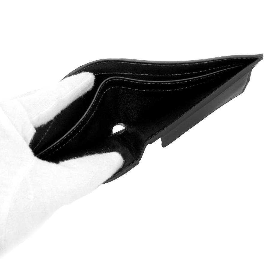 並行輸入 バーバリー 2つ折り財布 BURBERRY チャコールチェック＆レザー 8070201 A1208メンズ ブラック 黒 ダークグレー | BURBERRY | 04