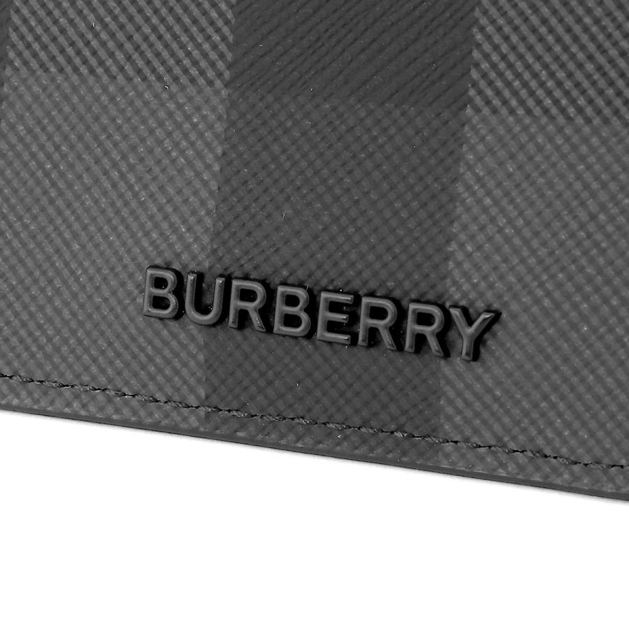 並行輸入 バーバリー カードケース BURBERRY ロンドンチェック 8070204 A1208メンズ ダークグレー ブラック 黒 | BURBERRY | 08