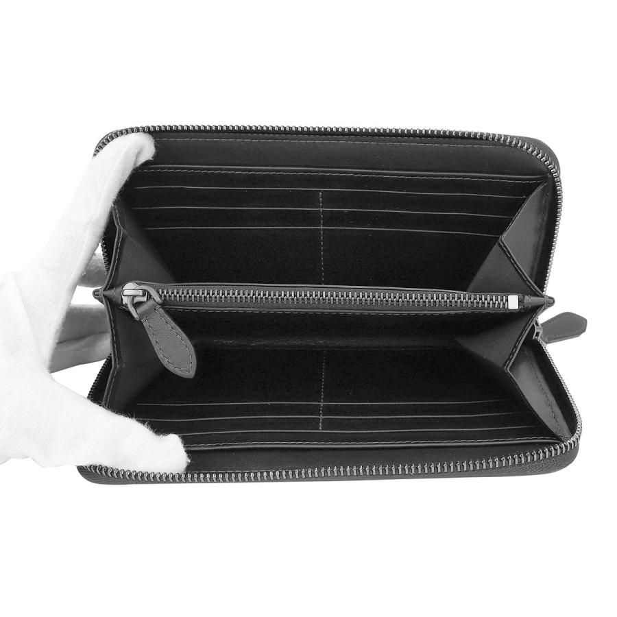 並行輸入 バーバリー 長財布(ラウンドファスナー) BURBERRY チャコールチェック＆レザー 8070201 A1208メンズ ブラック 黒 ダークグレー | BURBERRY | 03