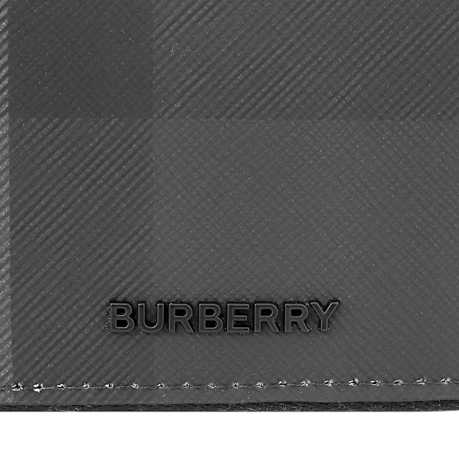 並行輸入 バーバリー 長財布(ラウンドファスナー) BURBERRY チャコールチェック＆レザー 8070201 A1208メンズ ブラック 黒 ダークグレー | BURBERRY | 08