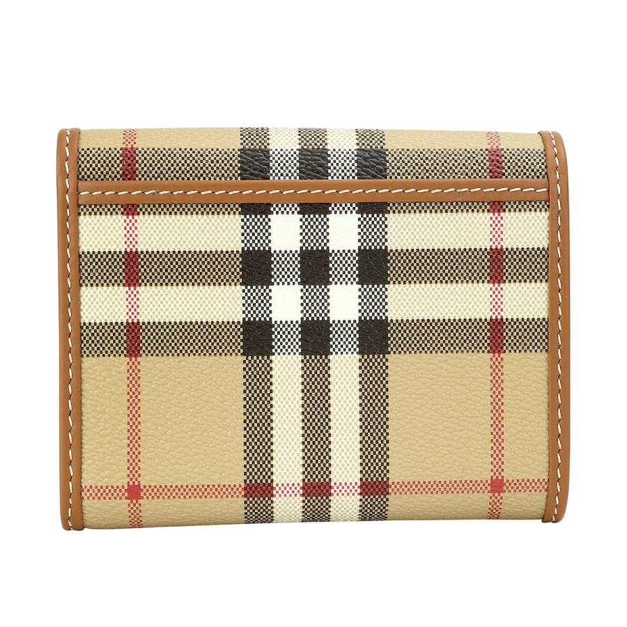 並行輸入 バーバリー 3つ折り財布 BURBERRY チェック＆レザー 8070415 A7026ユニセックス ベージュ系 ブラウン 茶 | BURBERRY | 01