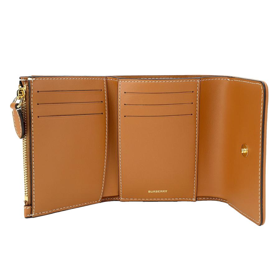 並行輸入 バーバリー 3つ折り財布 BURBERRY チェック＆レザー 8070415 A7026ユニセックス ベージュ系 ブラウン 茶 | BURBERRY | 03