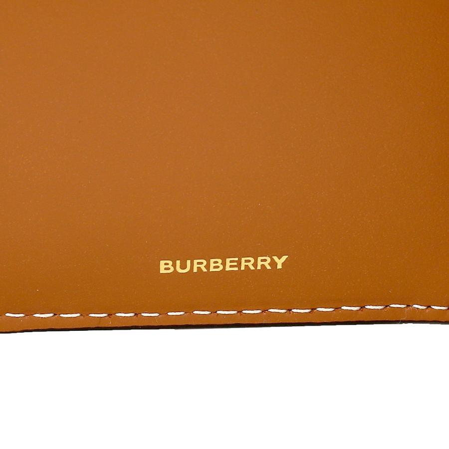並行輸入 バーバリー 3つ折り財布 BURBERRY チェック＆レザー 8070415 A7026ユニセックス ベージュ系 ブラウン 茶 | BURBERRY | 07