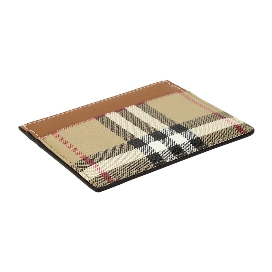 並行輸入 バーバリー カードケース BURBERRY チェック＆レザー 8070418 A7026メンズ ベージュ系 ブラウン 茶 | BURBERRY | 02