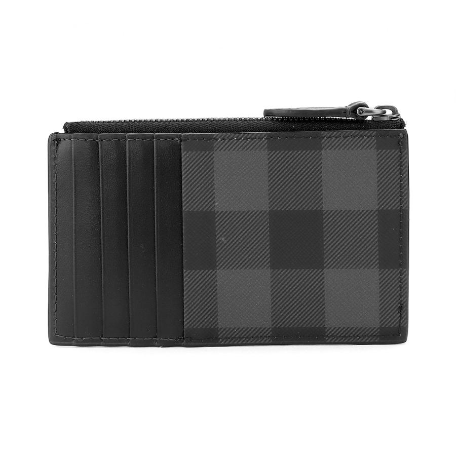 並行輸入 バーバリー カードケース BURBERRY ロンドンチェック 8071680 A1208メンズ ダークグレー ブラック 黒 | BURBERRY | 01