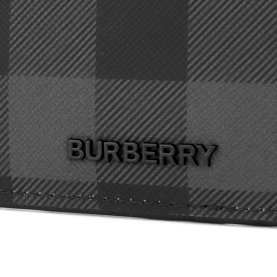 並行輸入 バーバリー カードケース BURBERRY ロンドンチェック 8071680 A1208メンズ ダークグレー ブラック 黒 | BURBERRY | 06