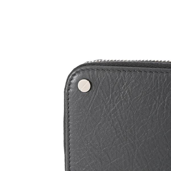 BALENCIAGA クラシック ラウンドファスナー スタッズ ダークグレー BALENCIAGA（バレンシアガ） 並行輸入 長財布(ラウンドファスナー