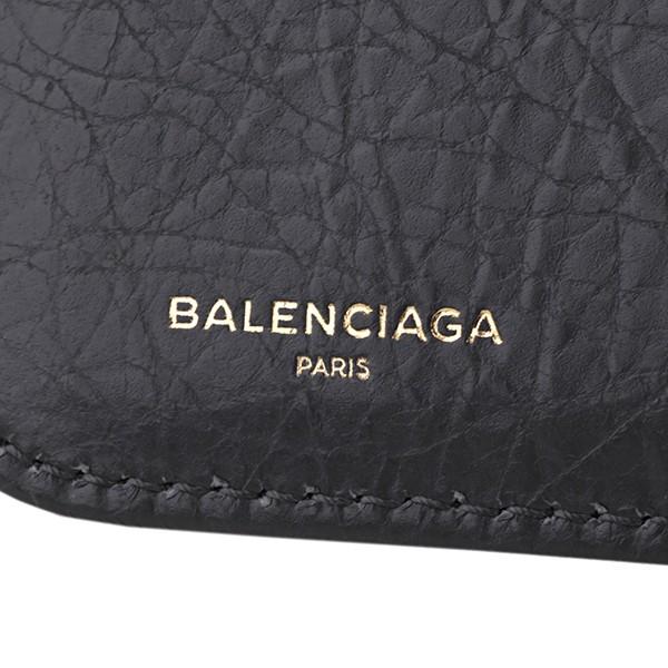 【未使用級】BALENCIAGA バレンシアガ レザー 二つ折り 財布 　グレー BALENCIAGA 二つ折り財布 グレー