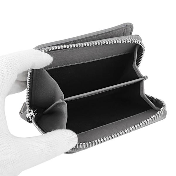 【大人気】バレンシアガ 二つ折財布 エブリデイ シンプル カーフスキン グレー 新品 BALENCIAGA バレンシアガ 折り財布 2つ折り財布 グレー