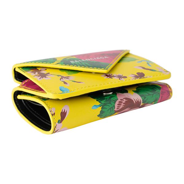 バレンシアガ BALENCIAGA 三つ折り財布 イエロー ネオンカラー BALENCIAGA - 新品 バレンシアガ BALENCIAGA 3つ折り財布