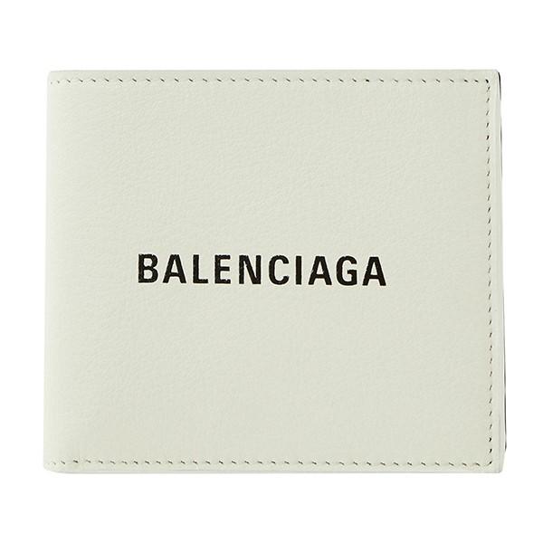 1年保証』 バレンシアガ 2つ折り財布 ホワイト 白 BALENCIAGA 485108