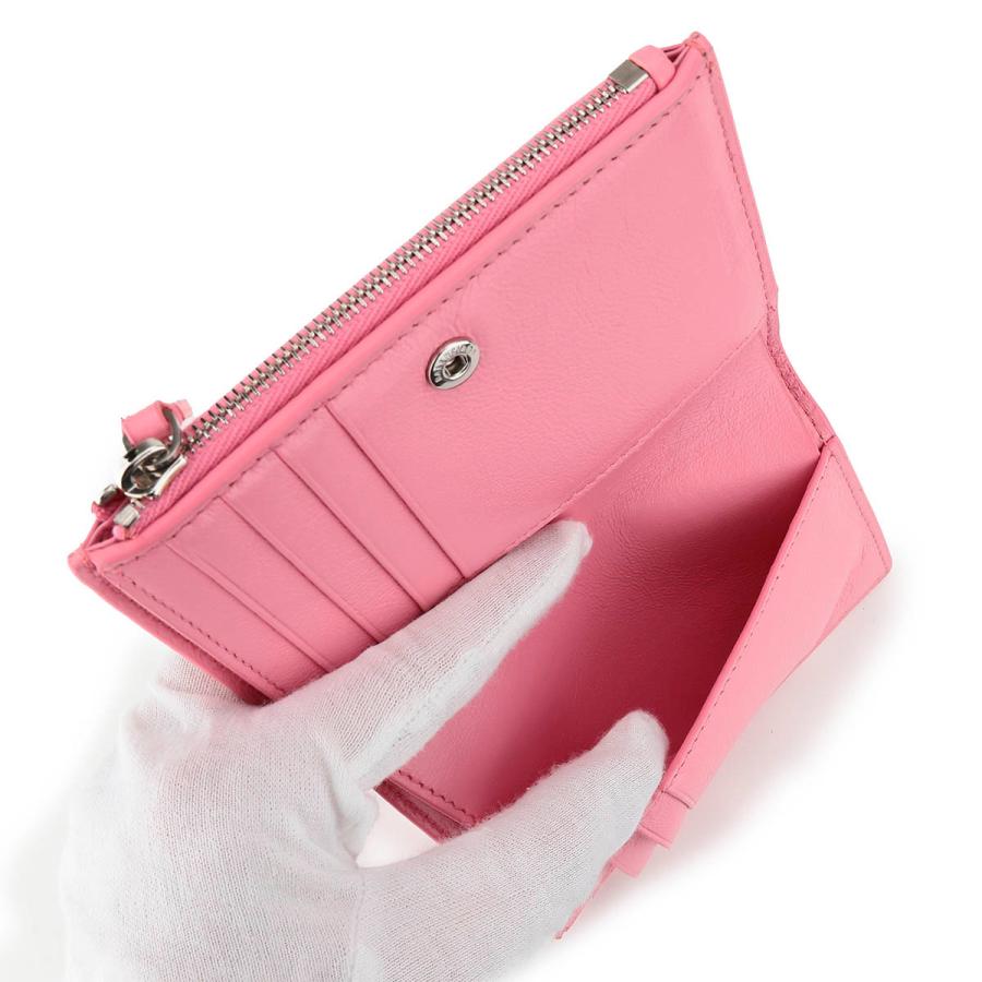 バレンシアガ　BALENCIAGA 二つ折り財布　クロコ　ピンク バレンシアガ BALENCIAGA 二つ折り財布 クロコ ピンク ピンク 財布