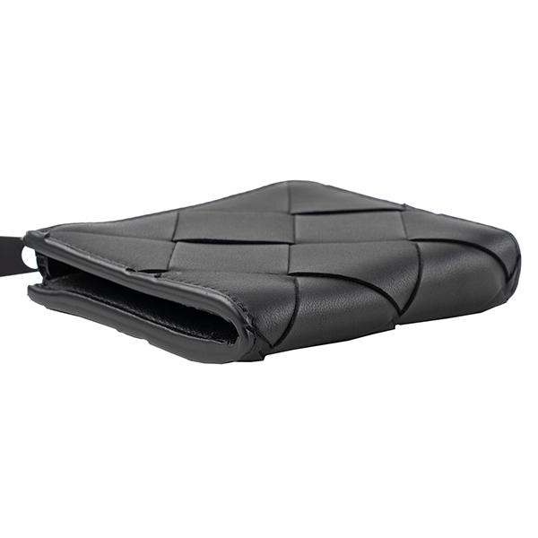 良品　＊ボッテガヴェネタ＊　ラウンドファスナー　コインケース　黒 ボッテガ・ヴェネタ(BOTTEGA VENETA) ラウンドファスナー 小銭