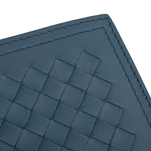 m*o様 BOTTEGA VENETA 二つ折り財布 ブルー BOTTEGA VENETA ボッテガヴェネタ 2つ折り財布/Cassette Bi Fold