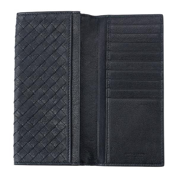 【✨美品✨】 ボッテガヴェネタ イントレチャート 長財布 ネイビー RFID搭載 BOTTEGA VENETA ボッテガヴェネタ 長財布 イントレチャート 革