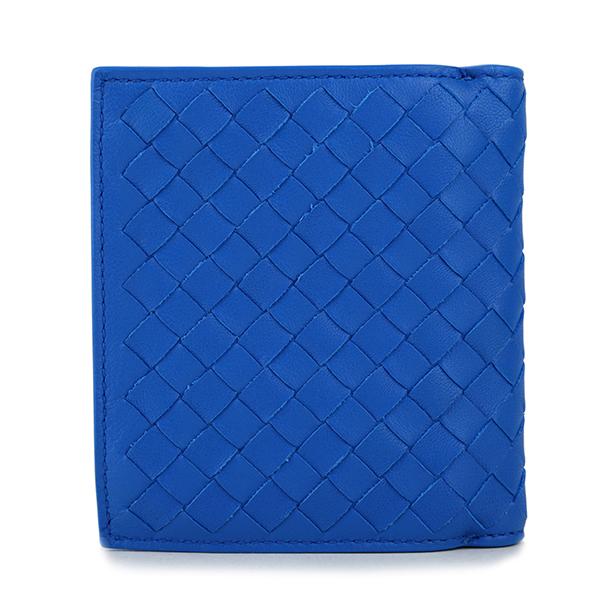 ボッテガヴェネタ イントレチャート 2つ折り財布 ブルー BOTTEGA VENETA ボッテガヴェネタ 2つ折り財布 イントレチャート