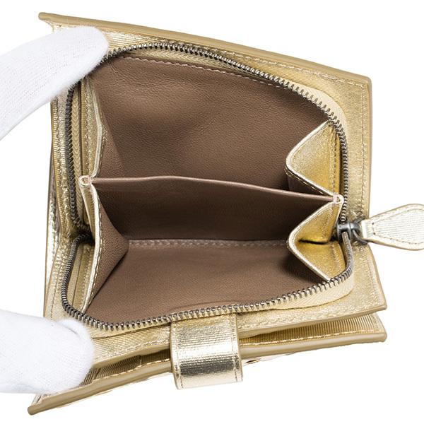 ボッテガヴェネタ　イントレチャート　折り財布　ウォレット　ゴールド BOTTEGA VENETA（ボッテガ・ヴェネタ） 並行輸入 2つ折り財布 イントレ