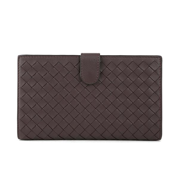 ボッテガヴェネタ 2つ折り財布 ダークブラウン 茶 BOTTEGA VENETA