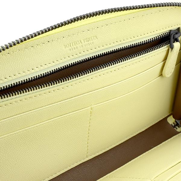 ボッテガヴェネタ　ラウンドファスナー　長財布　イントレチャート　イエロー BOTTEGA VENETA ボッテガヴェネタ 財布 イントレチャート レザー