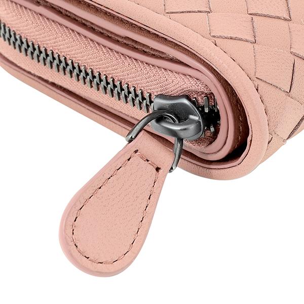 Bottega Veneta 二つ折り財布 イントレチャート ピンクベージュ BOTTEGA VENETA（ボッテガ・ヴェネタ） 並行輸入 2つ折り財布 イントレ