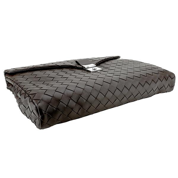 並行輸入 ボッテガヴェネタ クラッチ セカンドバッグ BOTTEGA VENETA イントレチャート ドキュメントケース 630236 VCRL2 2135メンズ ダークブラウン 茶の画像