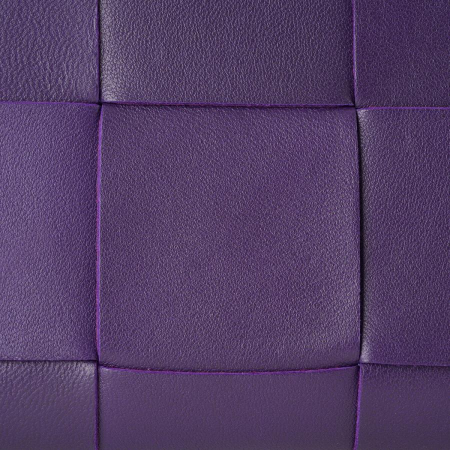 【美品】ボッテガヴェネタ　紫　レザー 長財布　イントレチャート　小銭　カード 美品】ボッテガヴェネタ 紫 レザー 長財布 イントレチャート 小銭