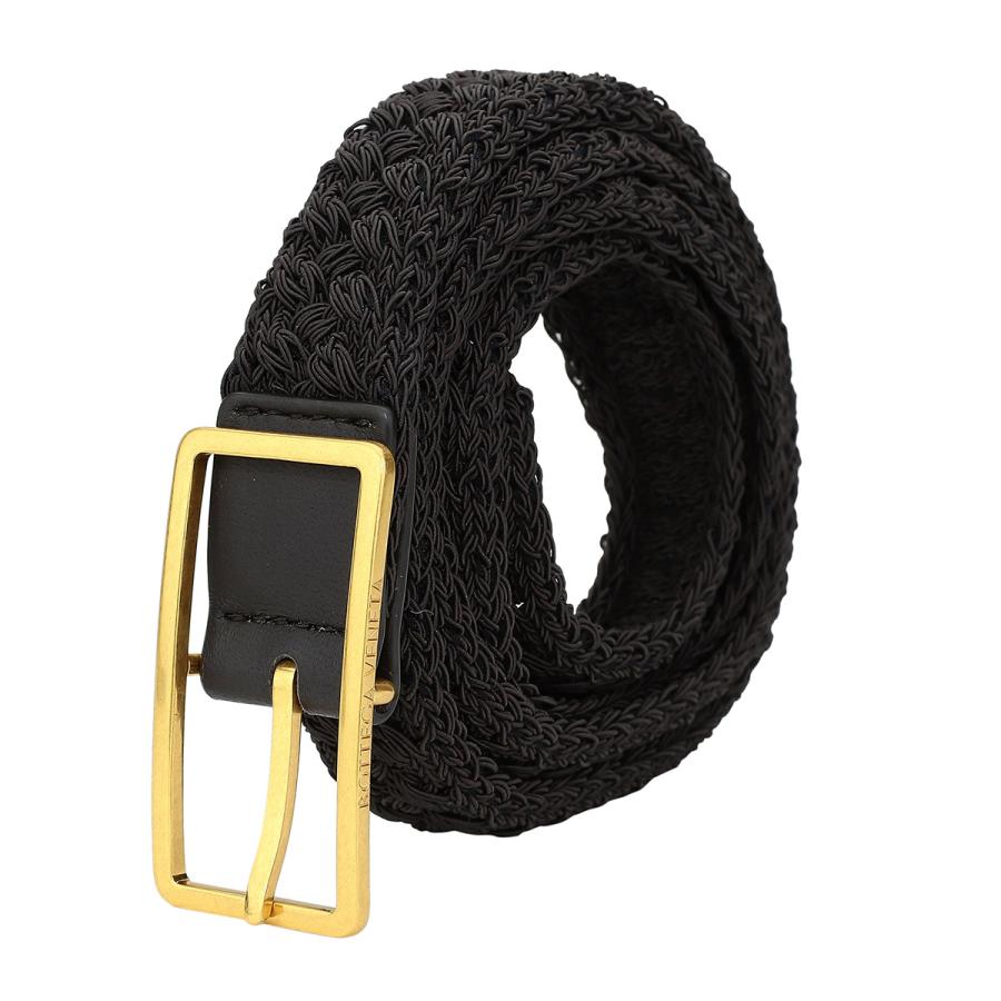 ボッテガヴェネタ ケントレチャート レザー ベルト レディース 黒