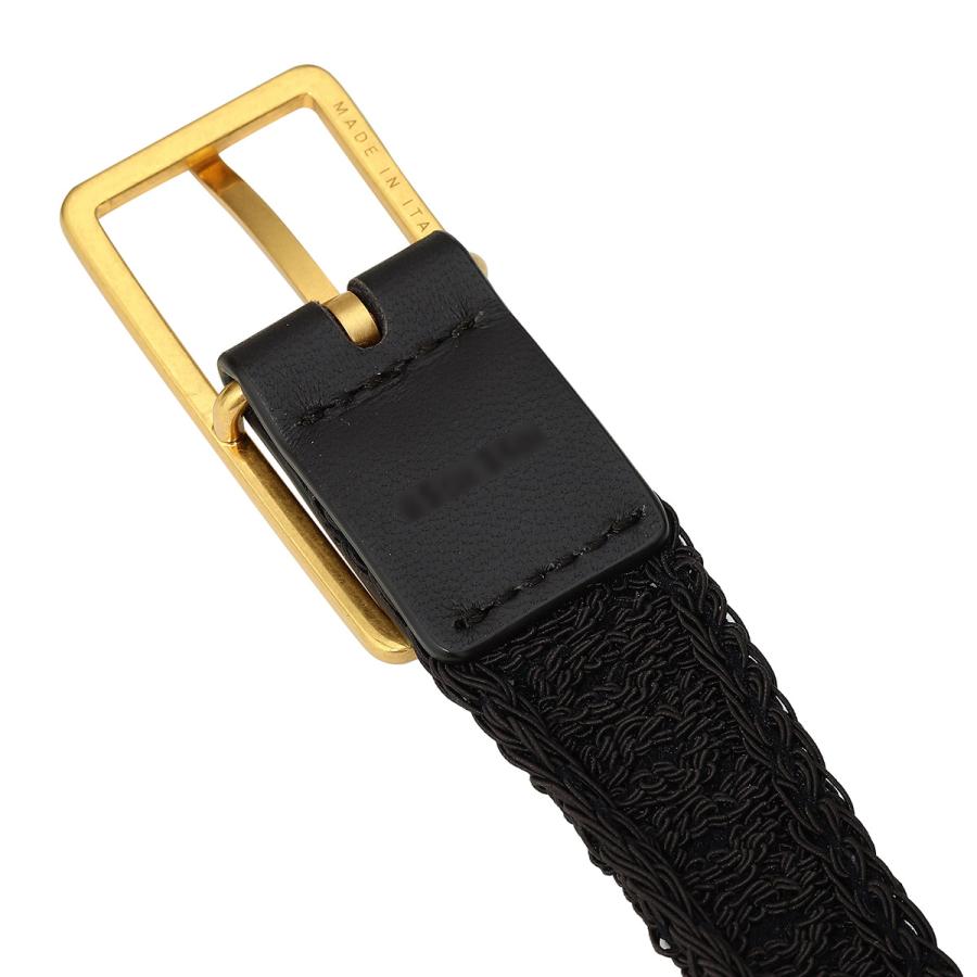 ボッテガベネタ 黒レザーキルティングベルト 金色バックル ボッテガベネタ 黒レザーキルティングベルト 金色バックル