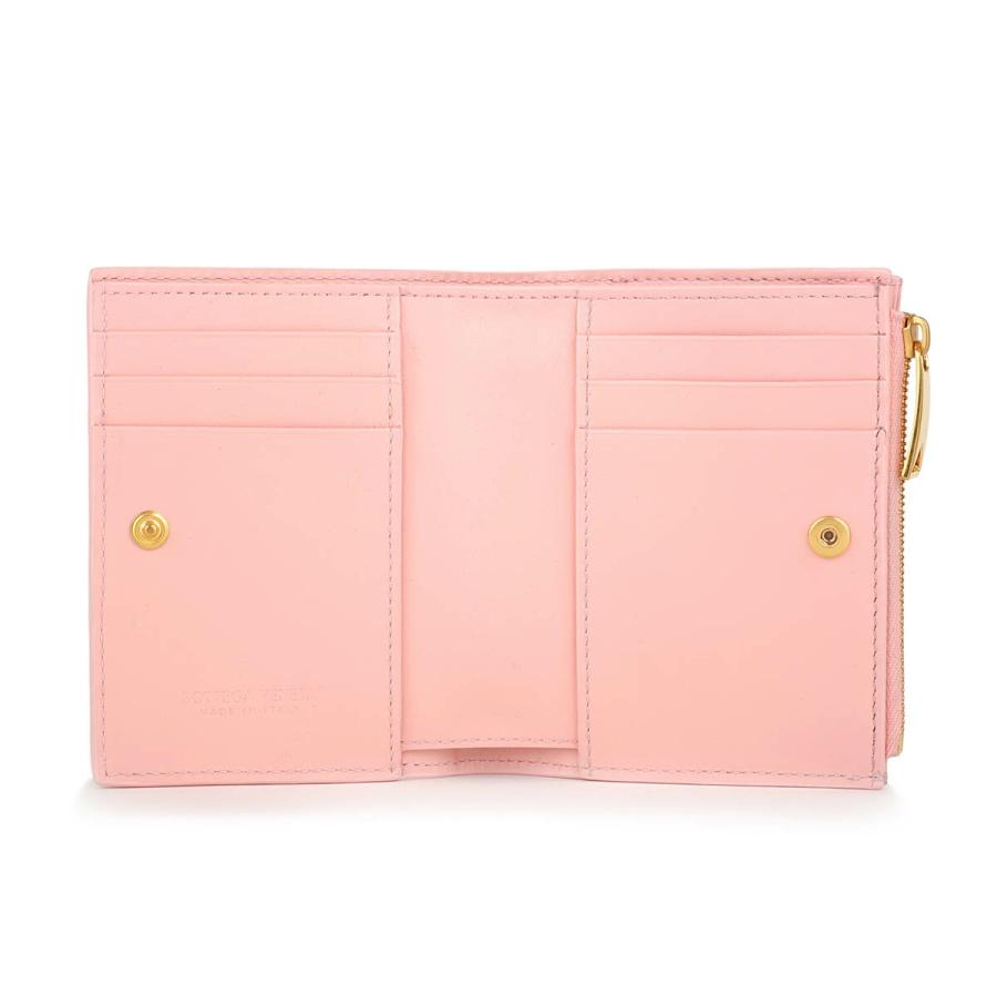 並行輸入 ボッテガヴェネタ 2つ折り財布 BOTTEGA VENETA イントレチャート SMALL WALLET 742330 VCPP3 6850レディース ピンク | BOTTEGA VENETA | 03