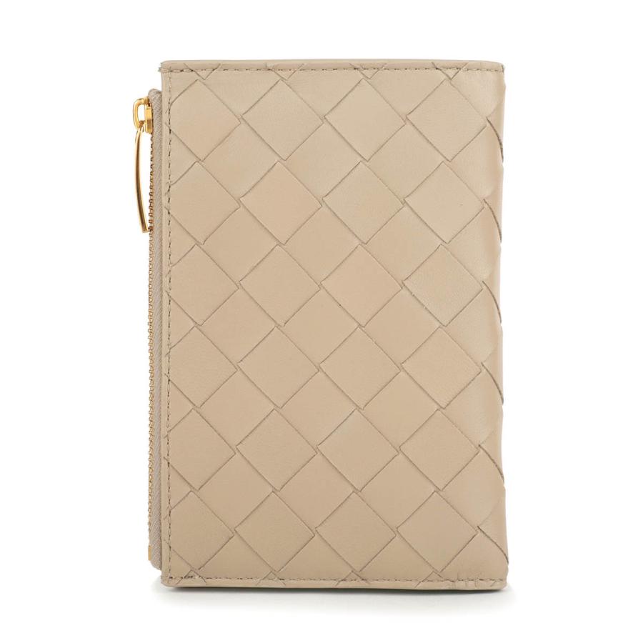 【美品】ボッテガヴェネタ レザー 二つ折り財布 イントレチャート コンパクト BOTTEGA VENETA ボッテガヴェネタ 二つ折り財布 605722 749412