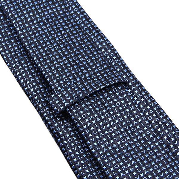 並行輸入 ブルガリ ネクタイ LOGO BVLGARI ALPHABET 241835 ブルー 爆買 | BVLGARI | 04