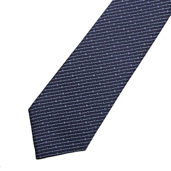 並行輸入 ブルガリ ネクタイ LOGO MORSE 242545 ネイビー 爆買 | BVLGARI | 01
